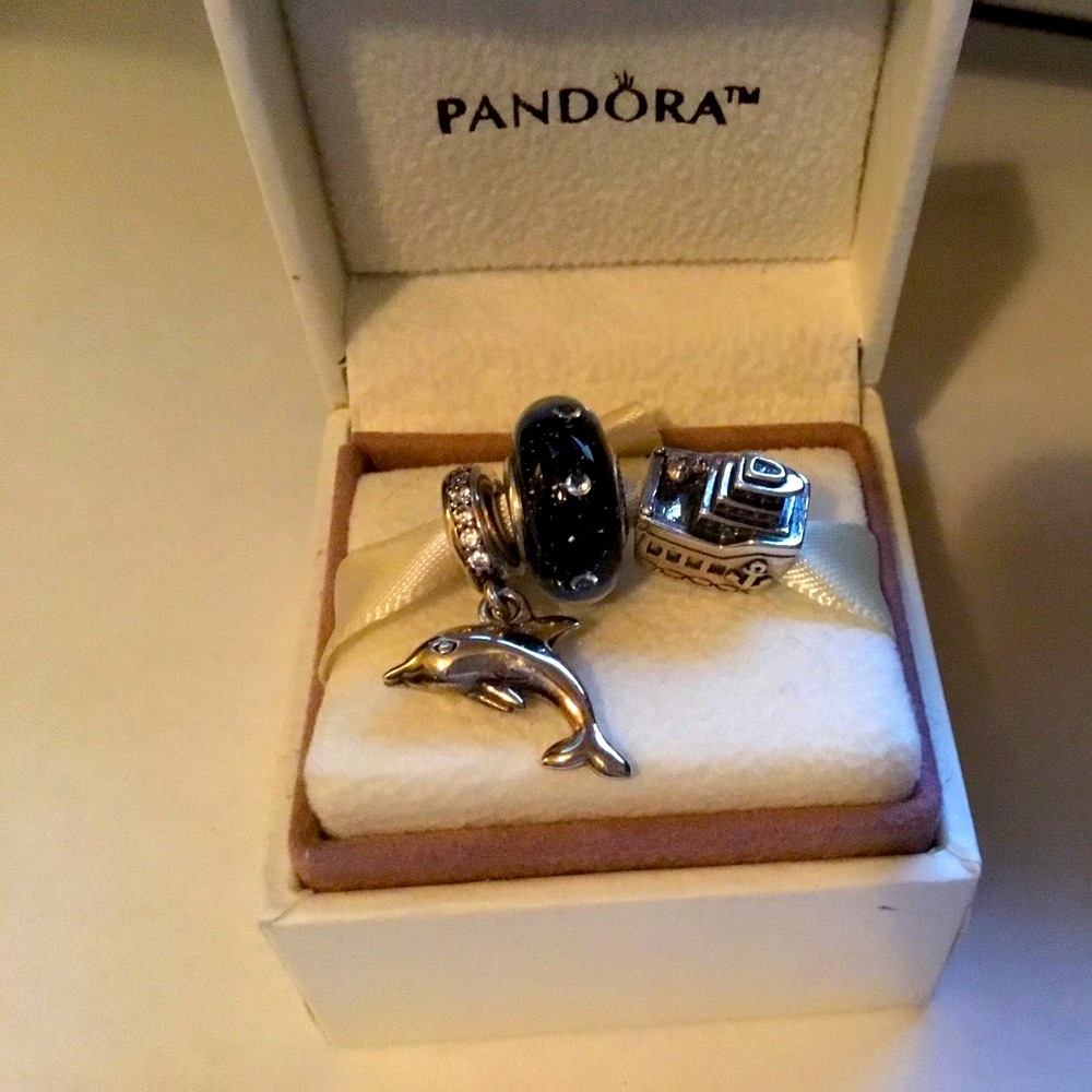 Pandora 3pc Dolphin & Cruise Ship Set! - Picture 2 of 7